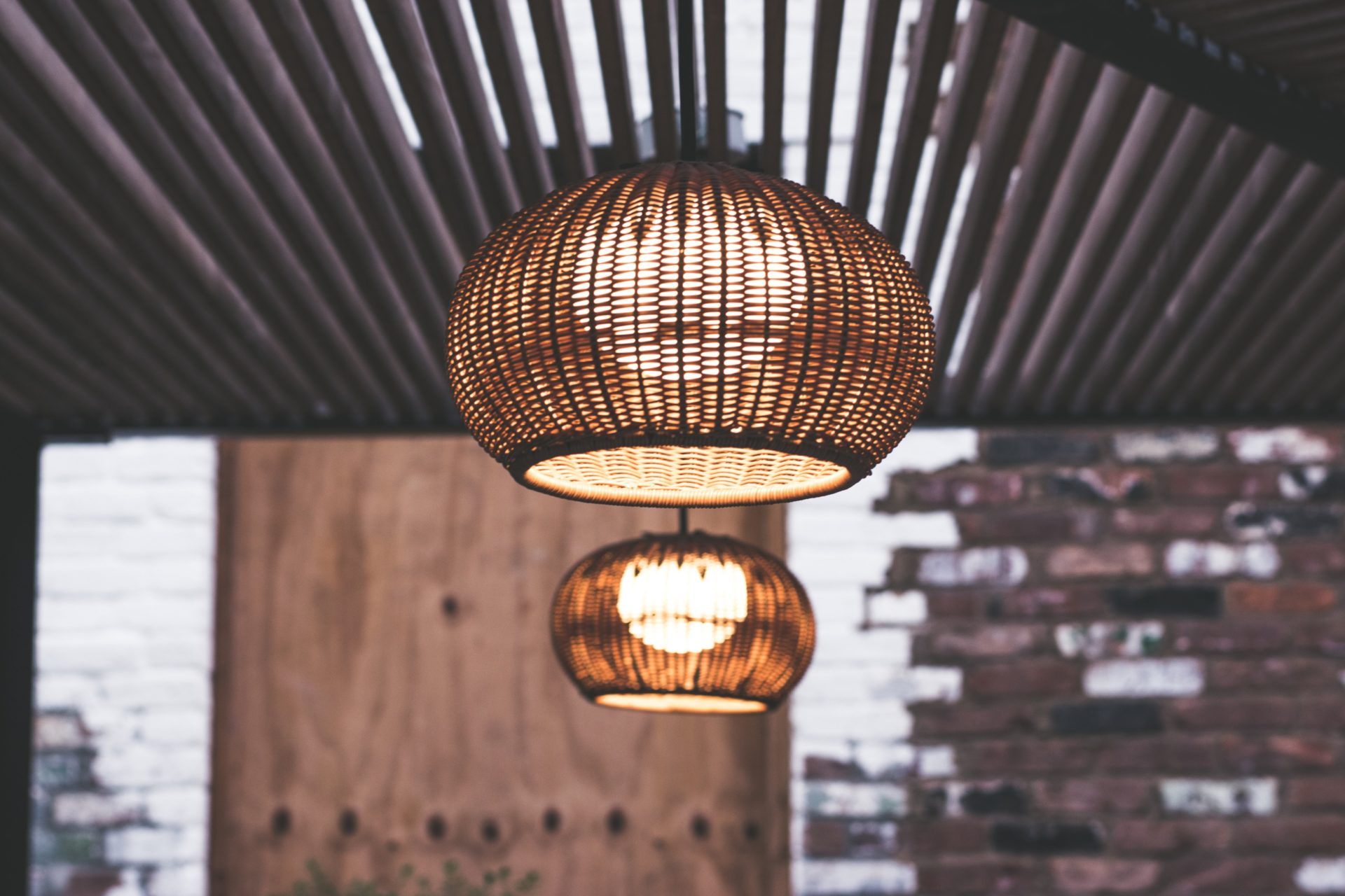 Wicker lighting pendants