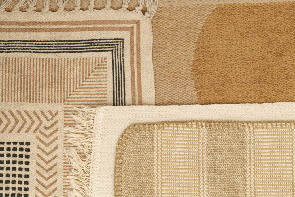 Natural fiber rugs with earthy neutral colors