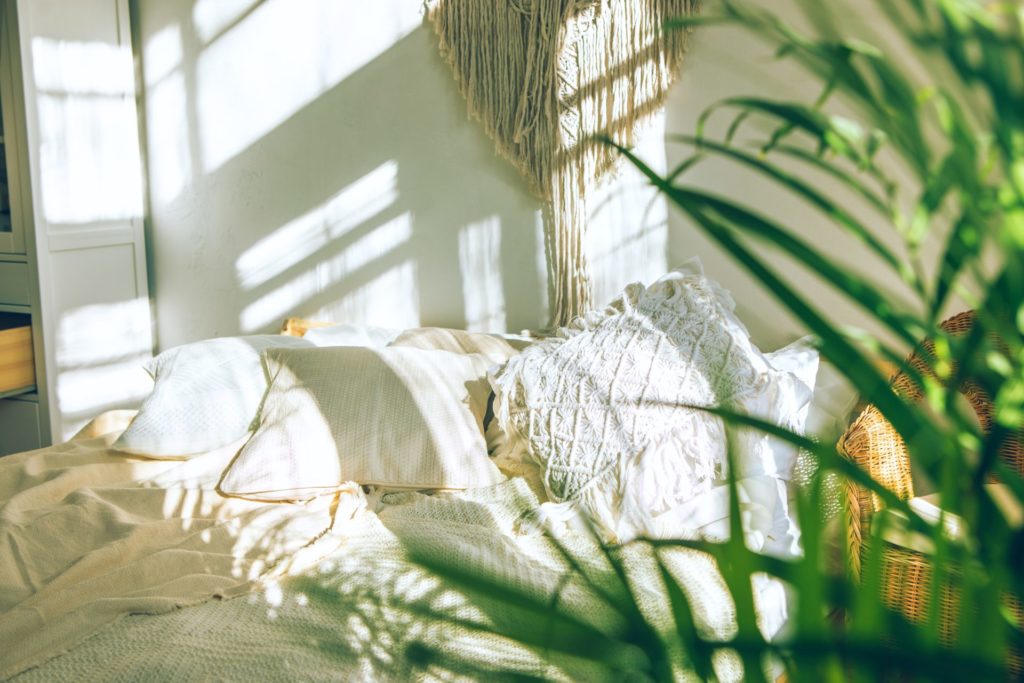 Boho bedroom and natural light