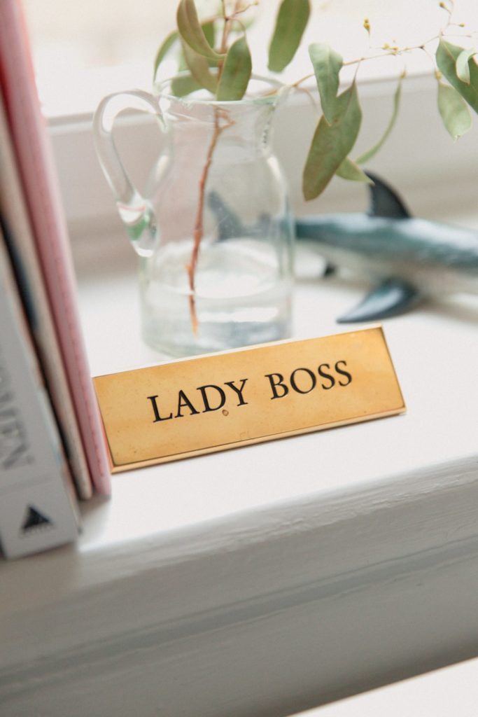 Lady boss sigh in office