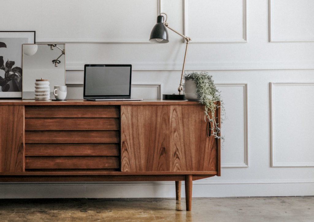 Mid-century wood credenza