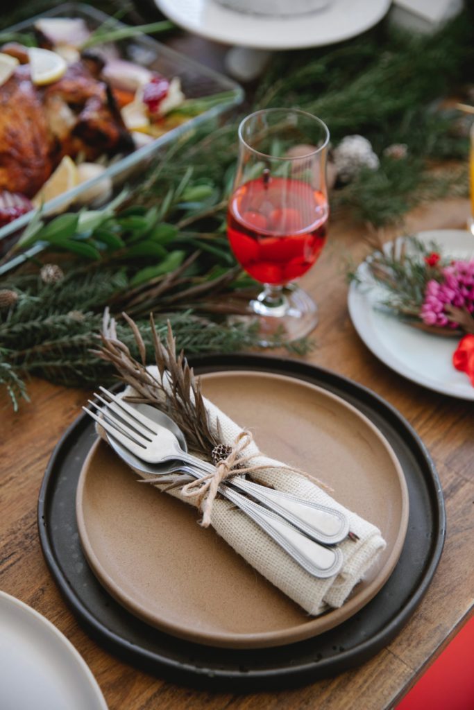 Boho Christmas dinnerware